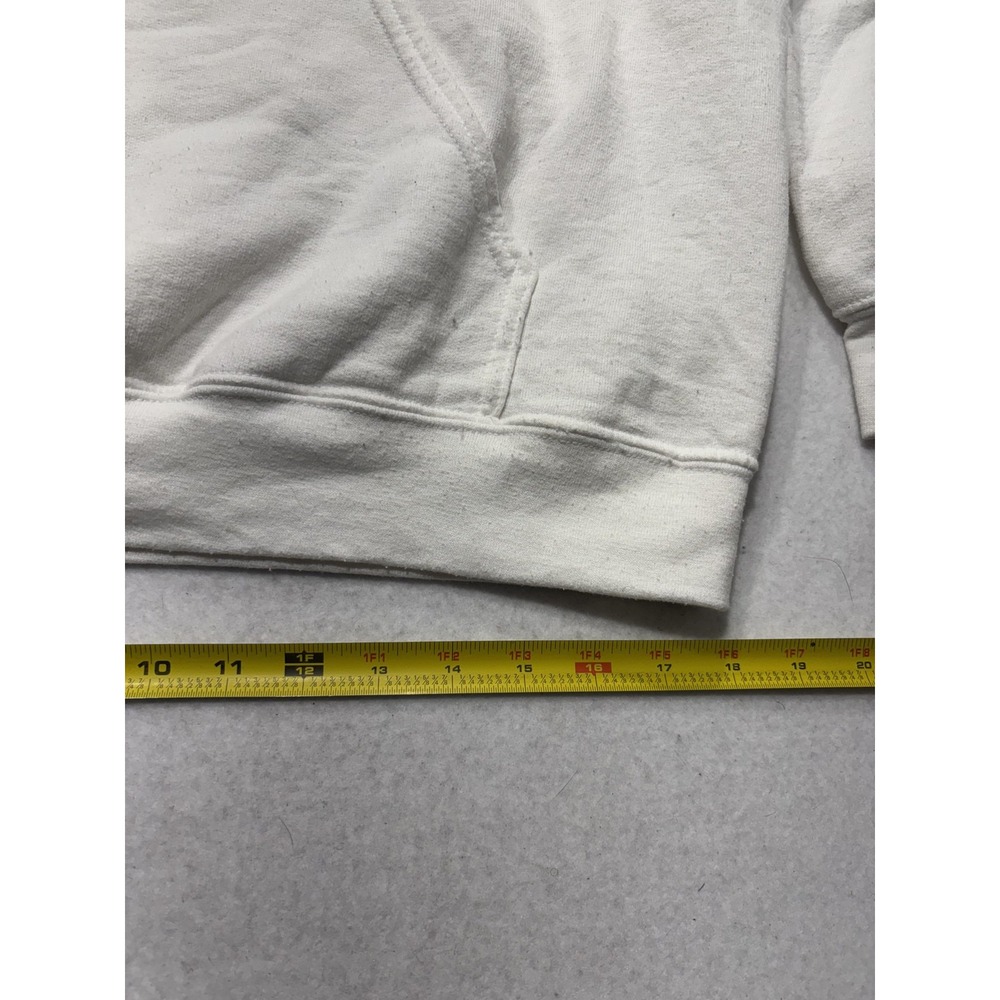 Gildan Hoodie Mens Large White El Dak Cowboy Graphic Fleece Pullover Football - Picture 6 of 11